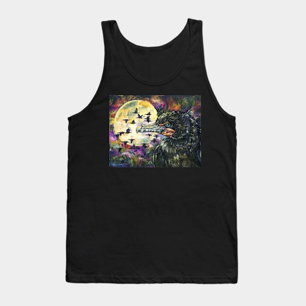 Cormorant Moon Tank Top by 10000birds